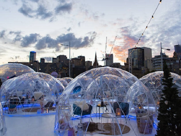 Quảng trường Federation Square - Căn lều tuyết