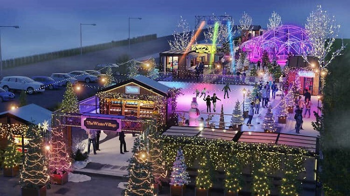 Quảng trường Federation Square - Bao quanh bởi rất nhiều cây thông lấp lánh