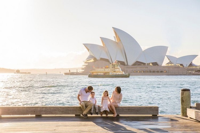 Cùng gia đình check in tại nhà hát con sò Sydney