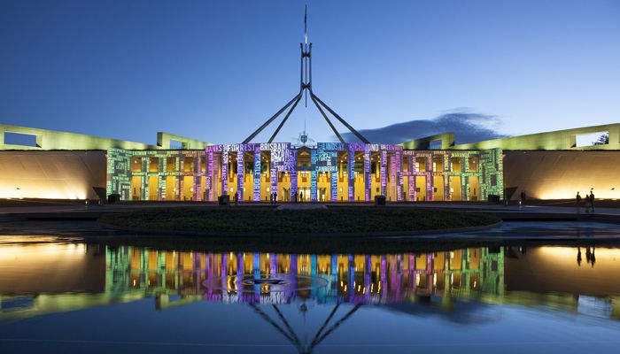, tòa nhà Quốc hội và bảo tàng Hyde Park Barracks