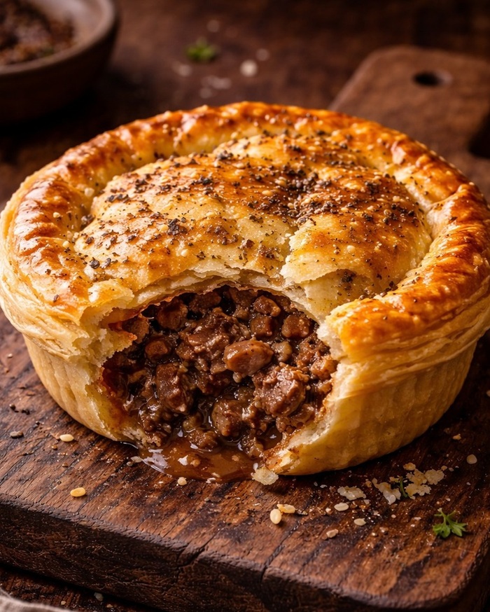 Thưởng thức bánh Meat Pie nóng hổi trong lúc tham quan Sydney. Nguồn: afvshow